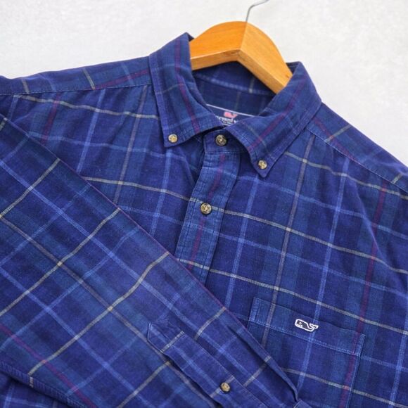Vineyard Vines Other - Vineyard Vines Classic Fit Mens Long Sleeve Plaid‎ Tucker Shirt Size XL Blue